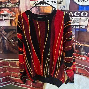 Tundra Multicolor Vintage Mens Sweater Made in Canada Size Large
